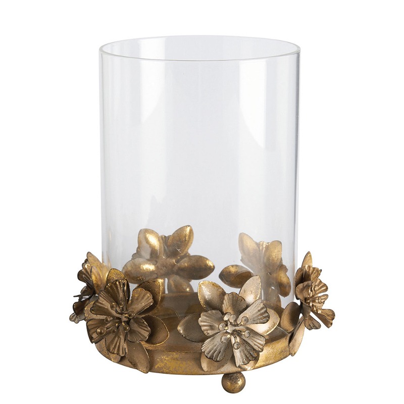candle holder idyl flower (gold)