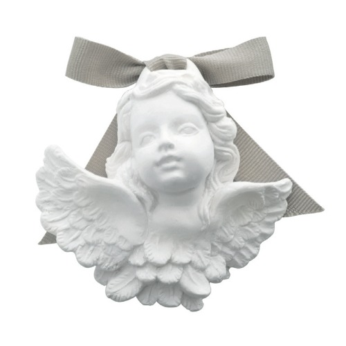 Gypsum Aromatic Ribbon Angel Head Decoration (Rice Powder)