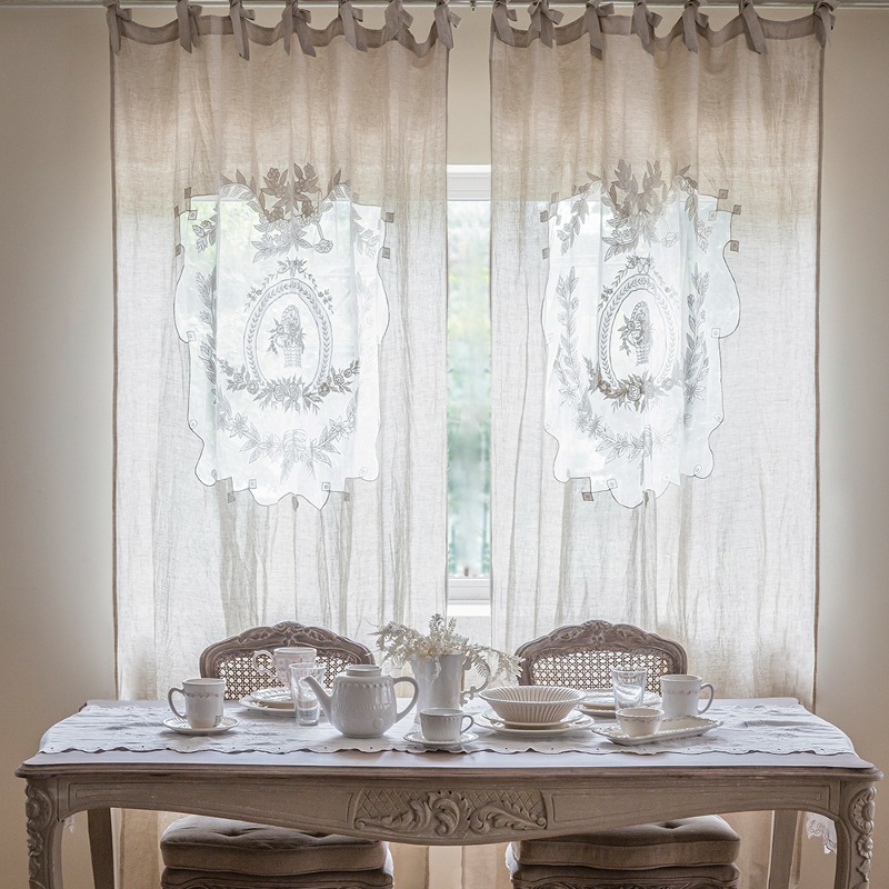Embroidered Curtain Forseline (Natural)